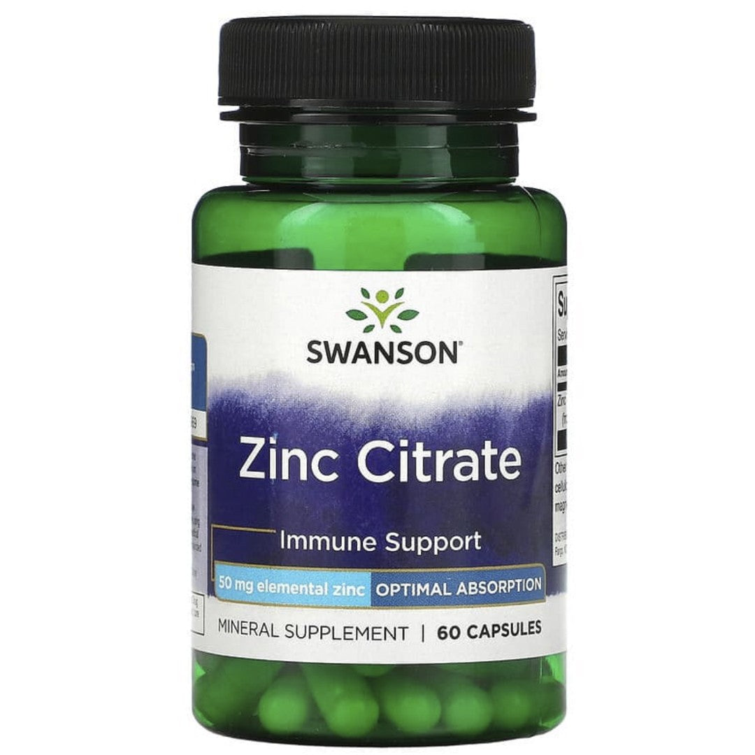 Zinc Citrato 50 Mg (60 cap) Swanson--One Nutrition-SWANSON