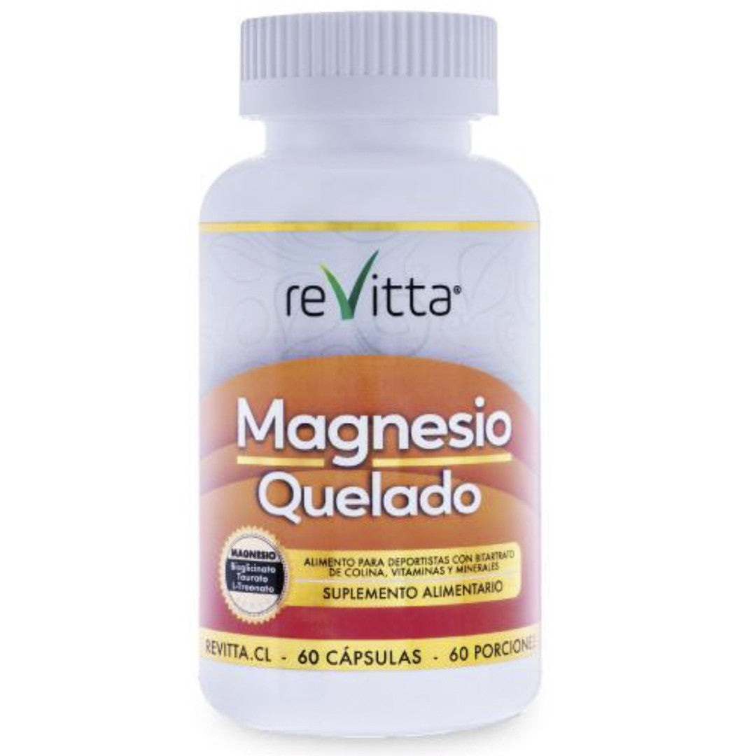 Magnesio Quelado (60 cap) Revitta-Vitaminas,salud-One Nutrition-WINKLER NUTRITION