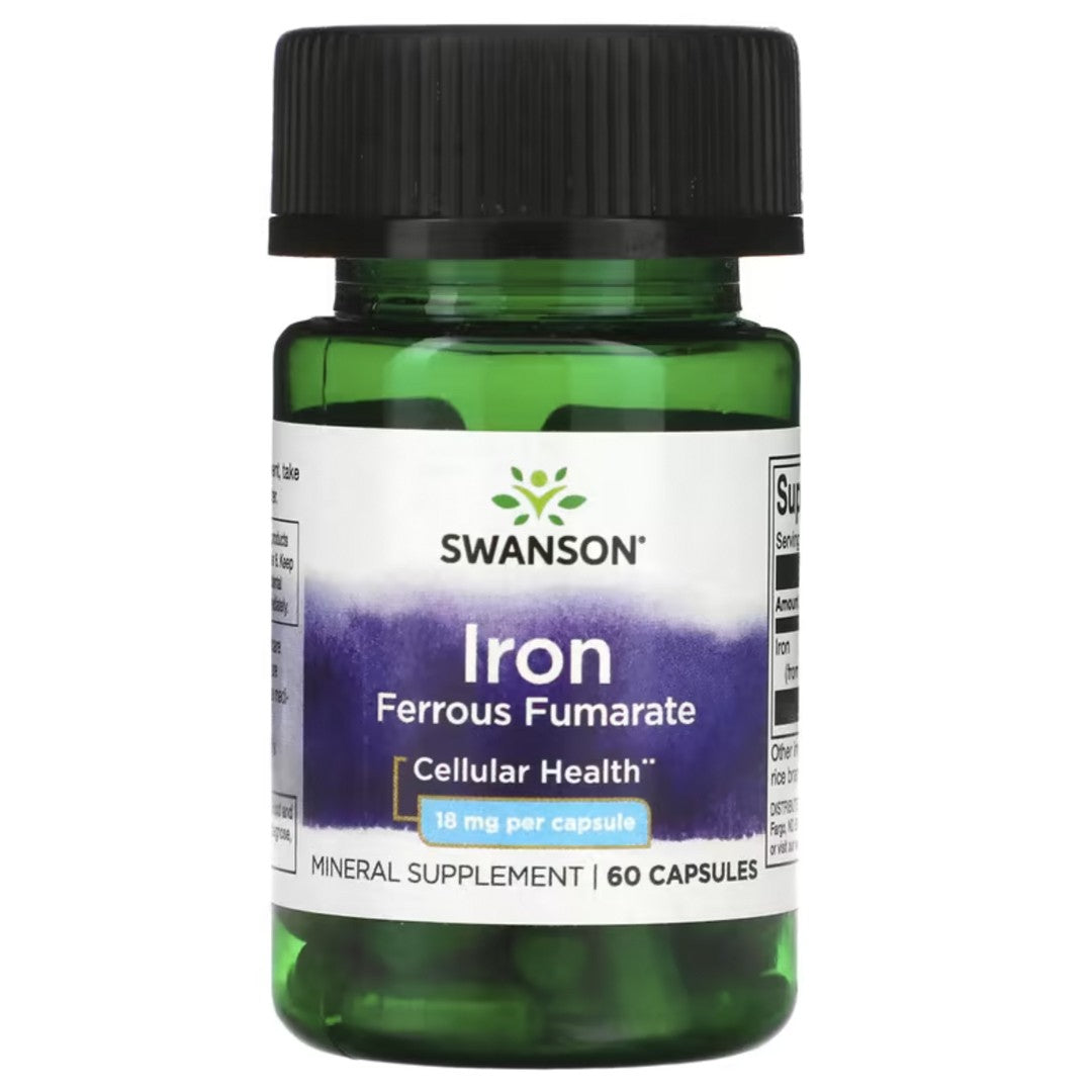 IRON FERROUS FUMARATE (60 CAP) SWANSON--One Nutrition-SWANSON