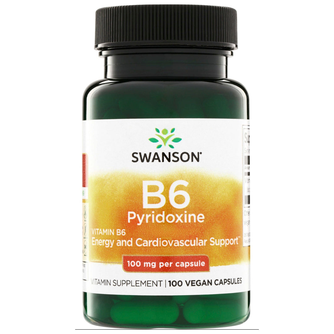 Vitamina B6 Piridoxina 100 mg (100 cápsulas) Swanson