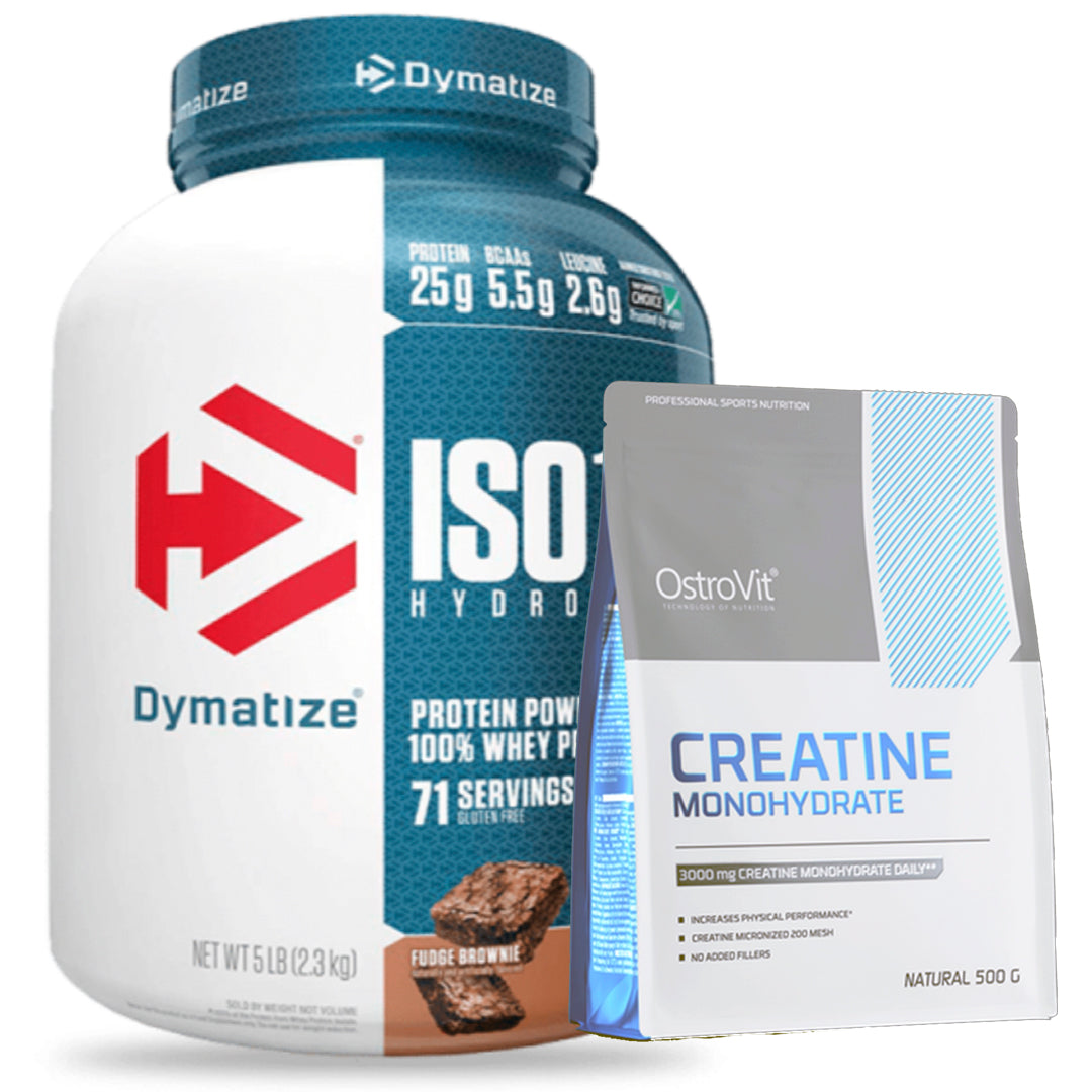ISO 100 5LB DYMATIZE + CREATINA 500 GR OSTROVIT