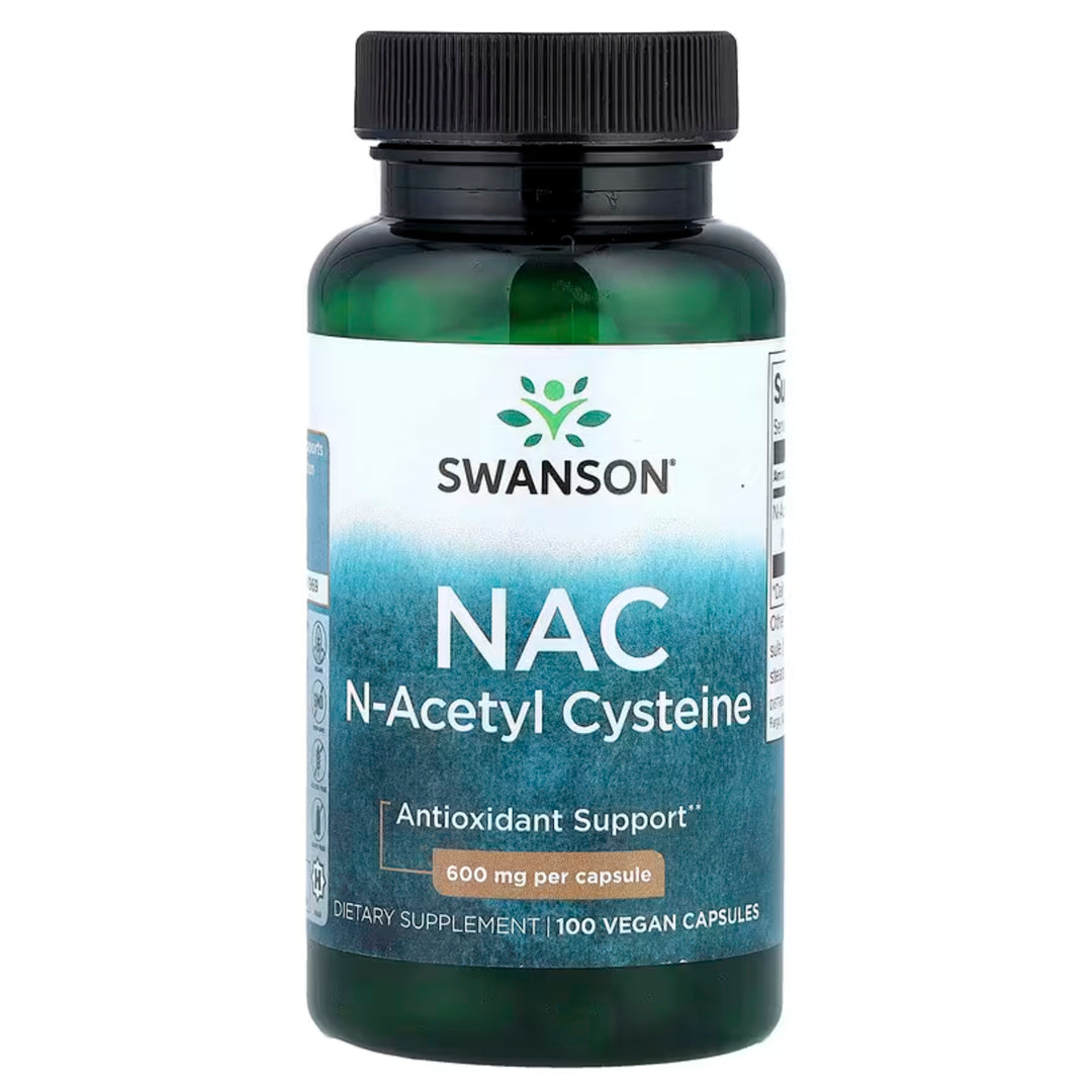 NAC N-Acetyl Cysteine 600 Mg (100 Cápsulas veganas) Swanson