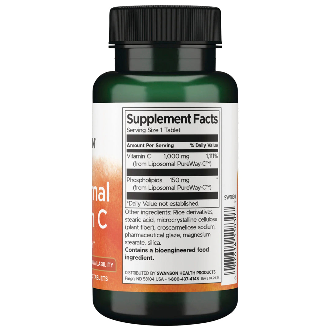 Vitamina C LIPOSOMAL 1000 mg (60 Tabletas) Swanson