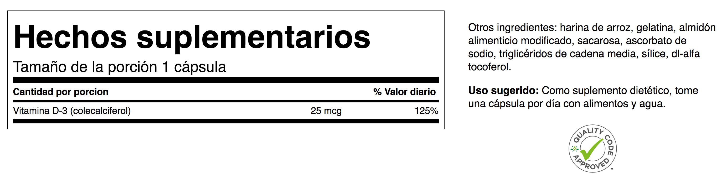 VITAMIN D3 1000 IU (60 cápsulas)