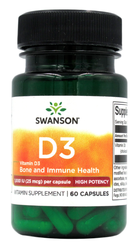 VITAMIN D3 1000 IU (60 cápsulas)