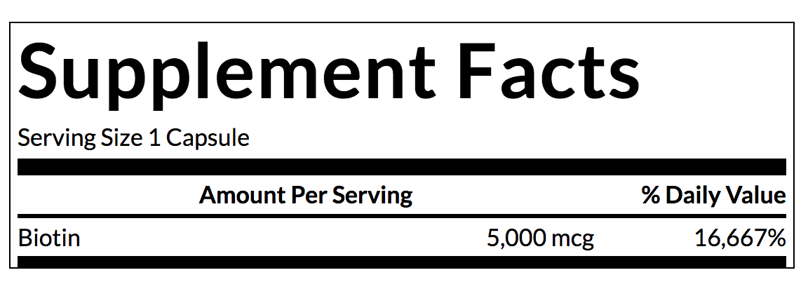 Biotina 5.000 mcg (100 cápsulas)