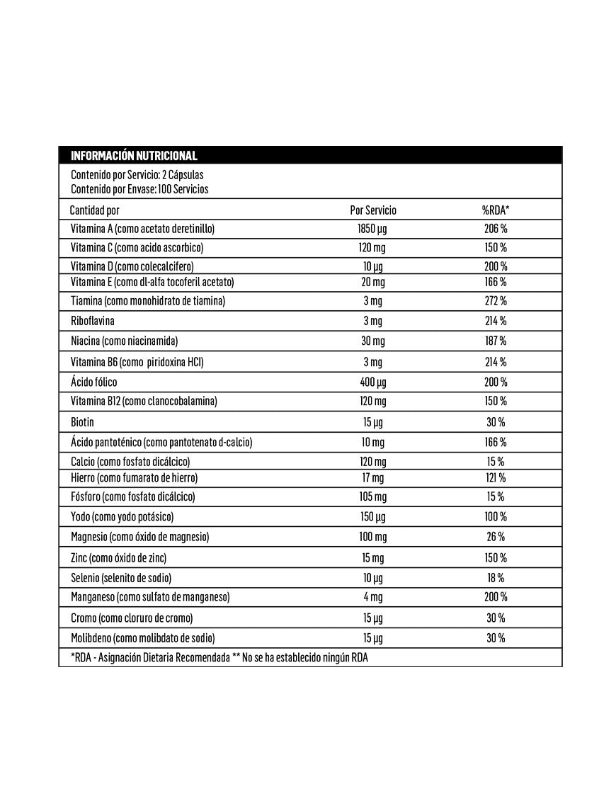Multivitaminas ONE A DAY (100 Tab)  BiotechUSA--One Nutrition-BIOTECH USA