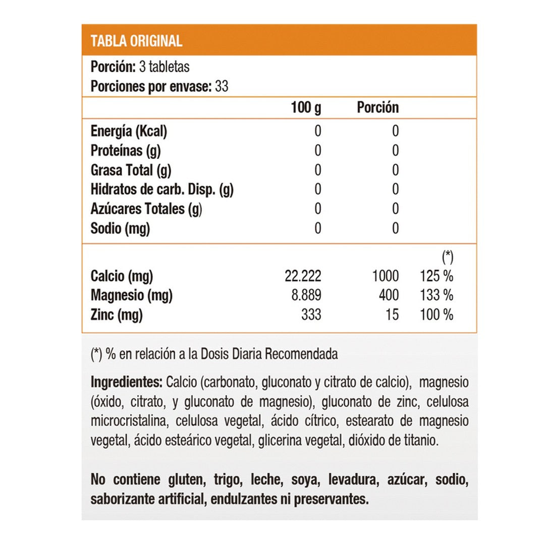 Calcio + Magnesio + Zinc (100 TAB) Solgar--One Nutrition-Solgar