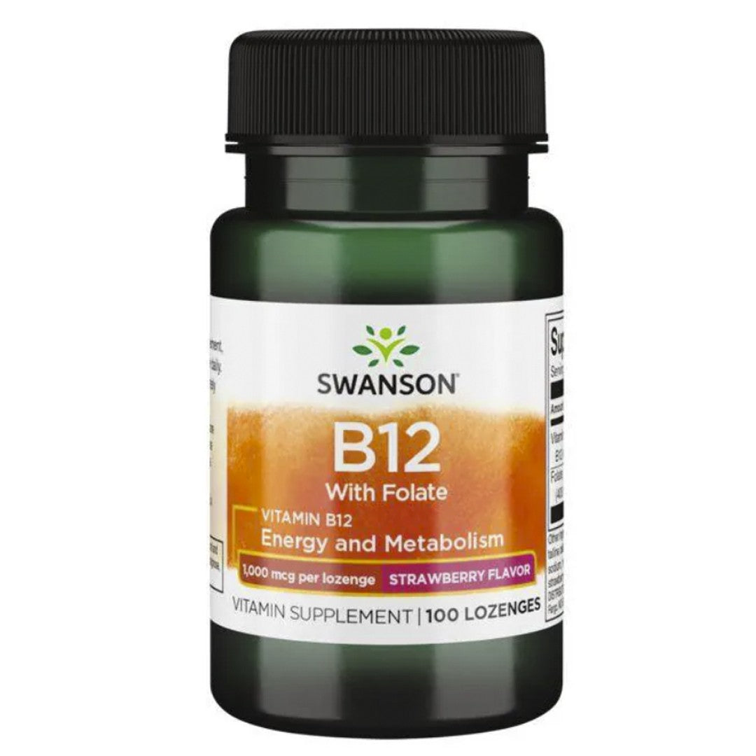 B12 + FOLATO (1.000 MCG) 100 Cápsulas Swanson