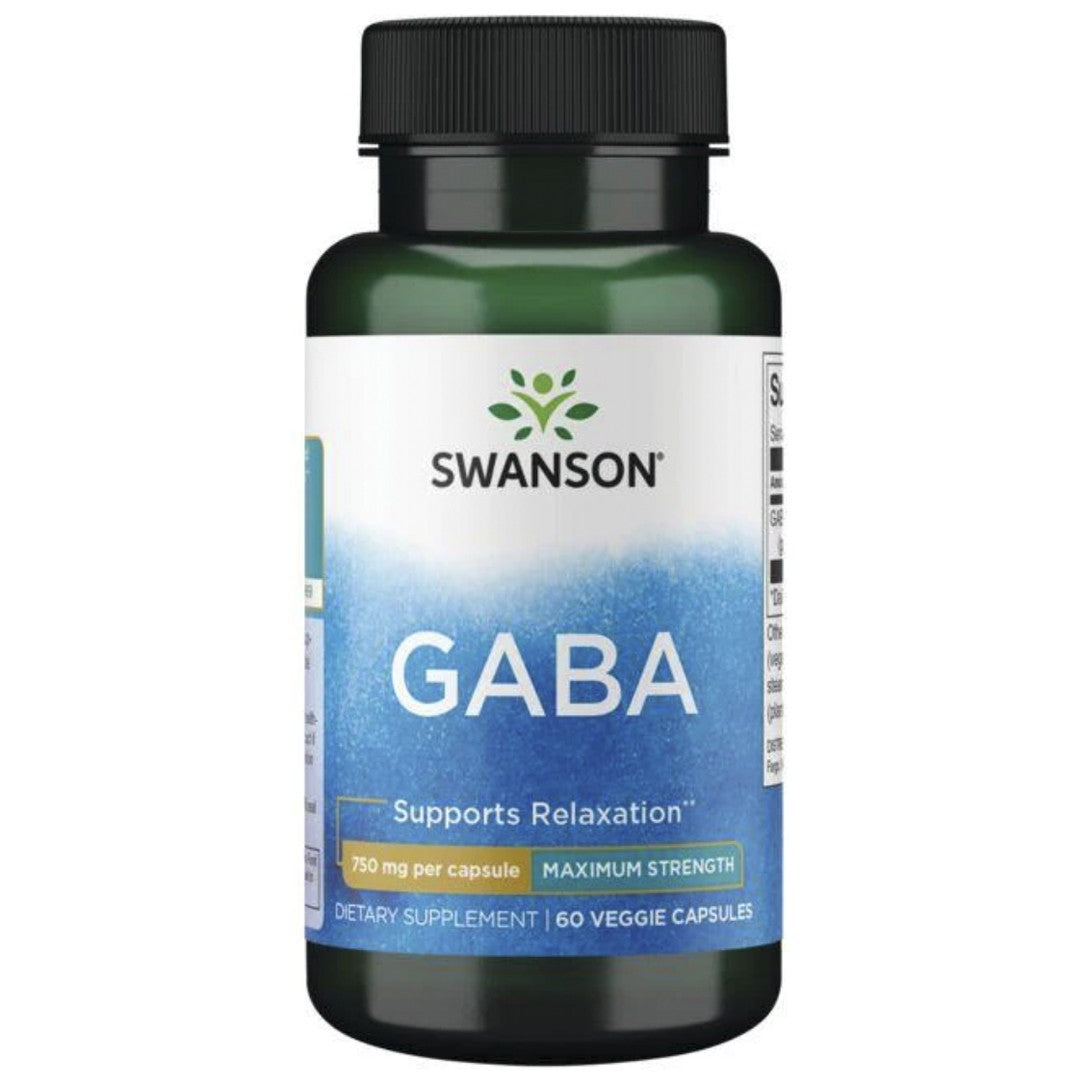 Gaba (750 mg) 60 cap veganas Swanson--One Nutrition-SWANSON