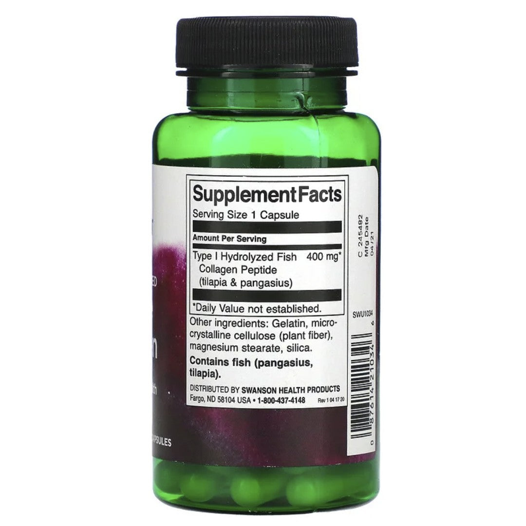 Marine Collagen Peptides (400Mg) 60 cap Swanson--One Nutrition-SWANSON