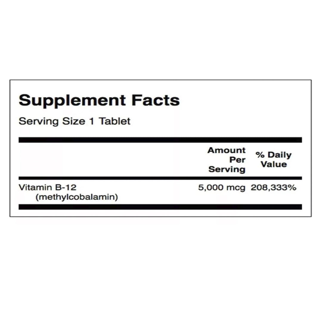 B12 (5,000 MCG) 60 TAB SWANSON--One Nutrition-SWANSON