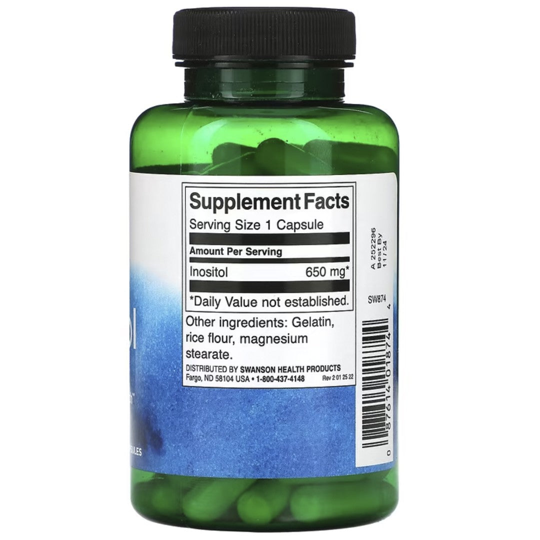INOSITOL (650 Mg) 100 Cap Swanson--One Nutrition-SWANSON