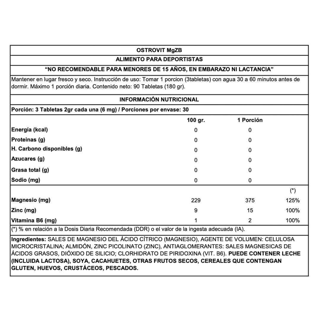 MGZB (90 TABLETAS) OSTROVIT--One Nutrition-OSTROVIT