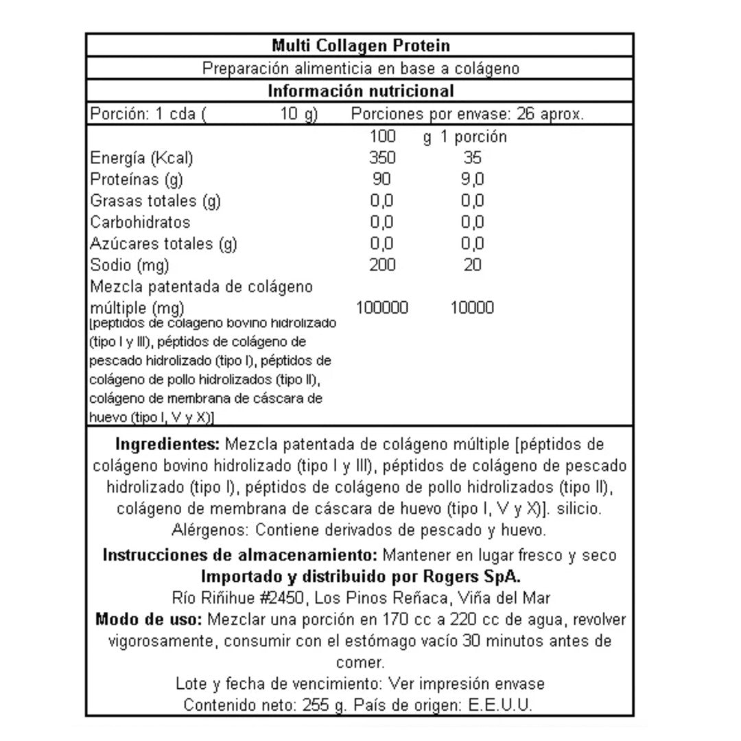 Multi Collagen Complex Colágeno Tipo I, II, III, V, X (255 Grs) Nature´s Truth-Vitaminas,salud-One Nutrition-Nature´s Truth