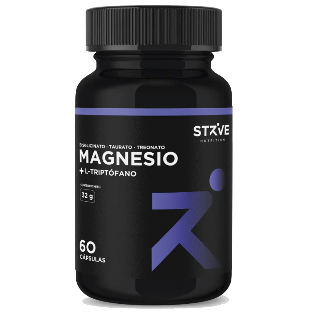 Magnesio + triptófano (60 cap) STRIVE--One Nutrition-STRIVE