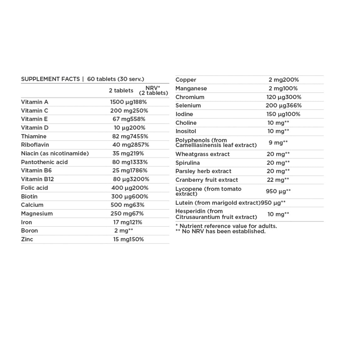 BIO MULTIVITAMIN FOR WOMEN (60 TAB) BIOTECH USA--One Nutrition-BIOTECH USA