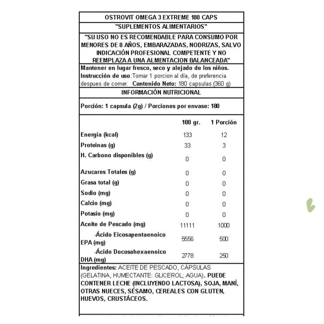 Omega 3 Extreme (180 Softgel) Ostrovit--One Nutrition-OSTROVIT