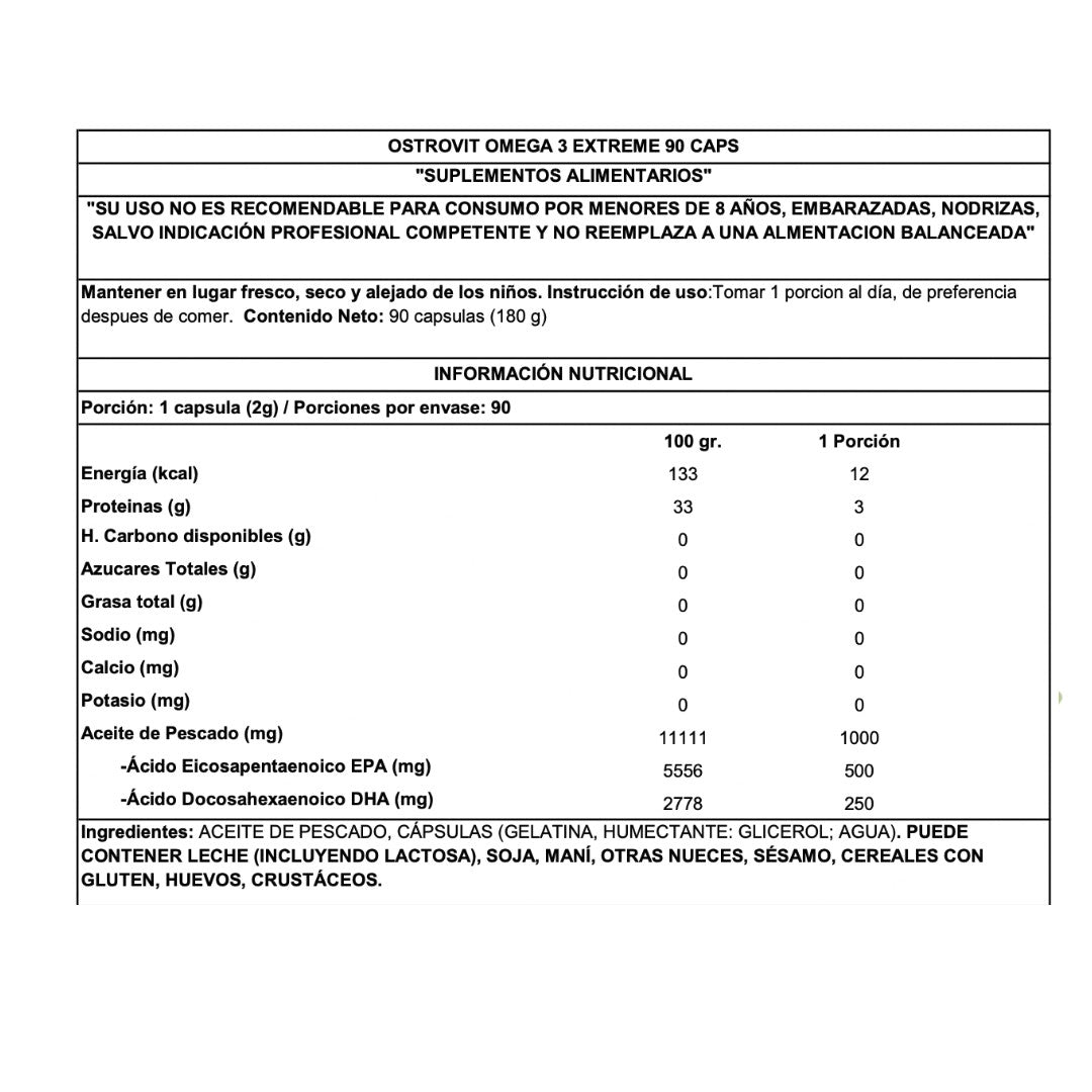 Omega 3 (90 cap) Extreme Ostrovit--One Nutrition-OSTROVIT
