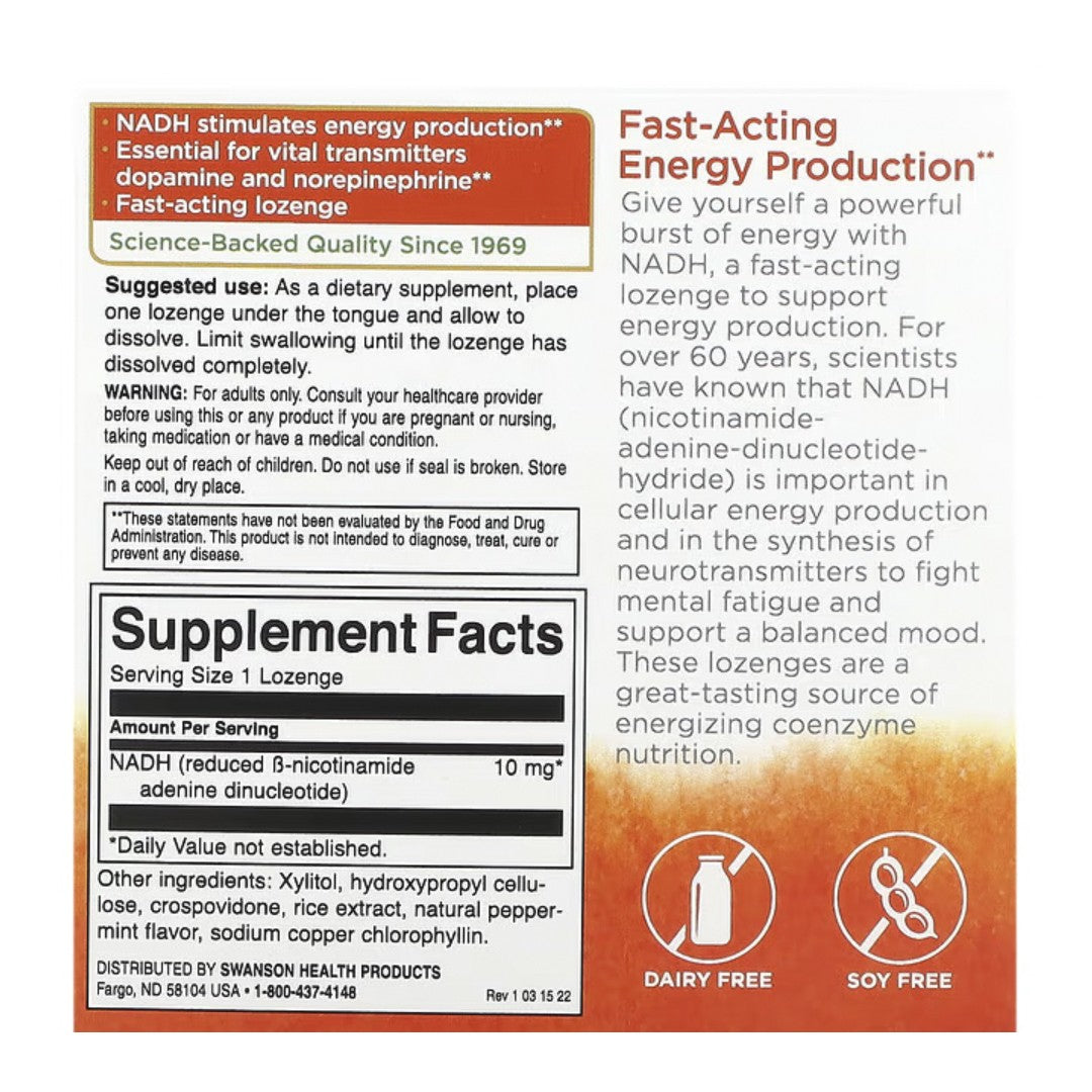 NAD (10 mg) 30 Tab Swanson--One Nutrition-SWANSON