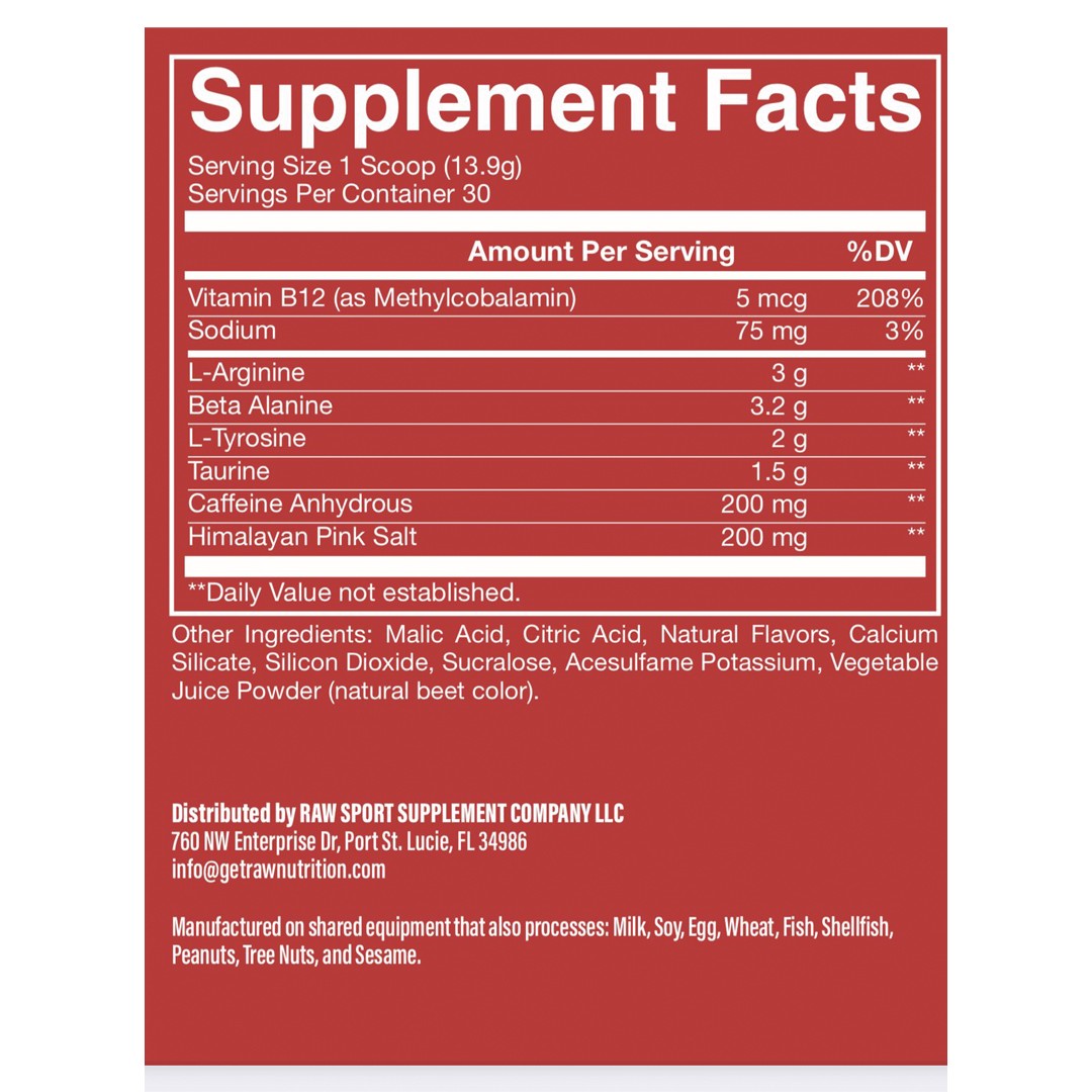 RAW Nutrition - CBUM Essential Pre Workout (30 serv)--One Nutrition-RAW