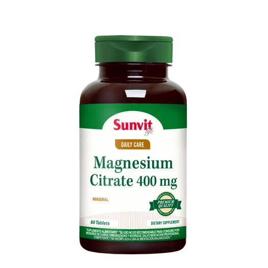 Magnesio Citrato (400mg) SUNVIT-Magnesio-One Nutrition-Sunvit
