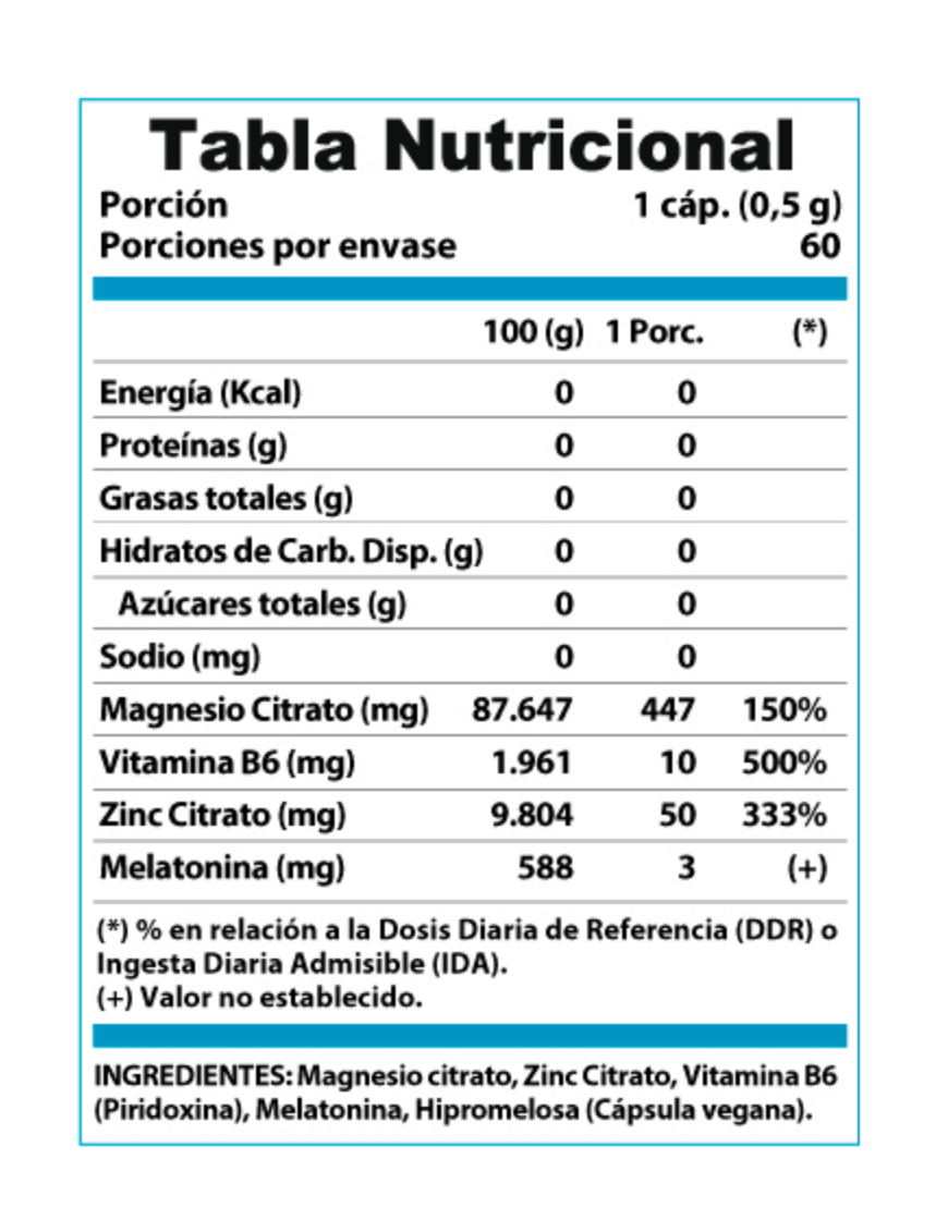 ZMA Nightime +B6 + Melatonina 60 cápsulas Winkler Nutrition-ZMA-One Nutrition-Winkler
