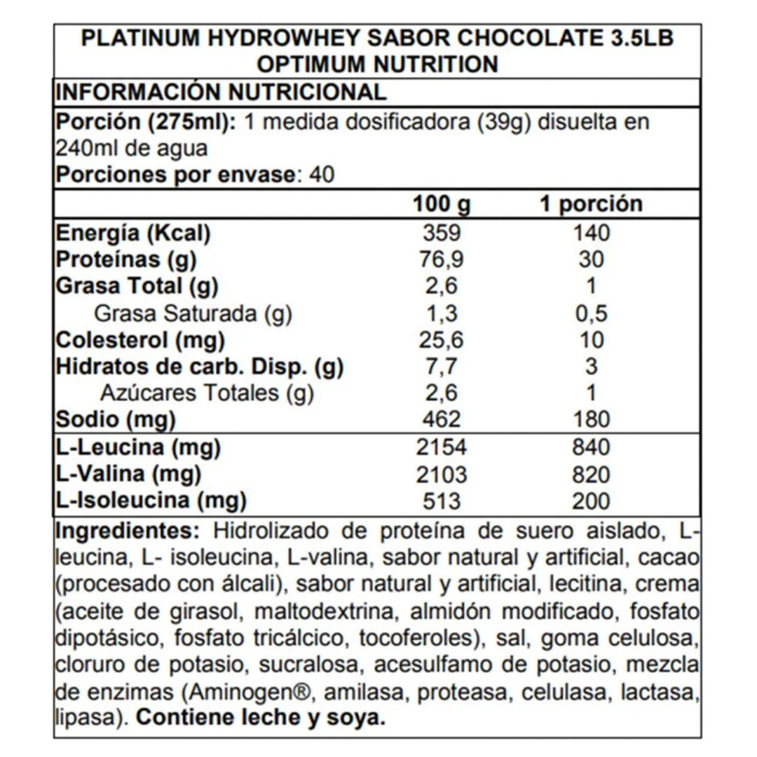 PLATINIUM HYDRO WHEY (3.6 lb) OPTIMUM NUTRITION-Proteinas-One Nutrition-OPTIMUM NUTRITION