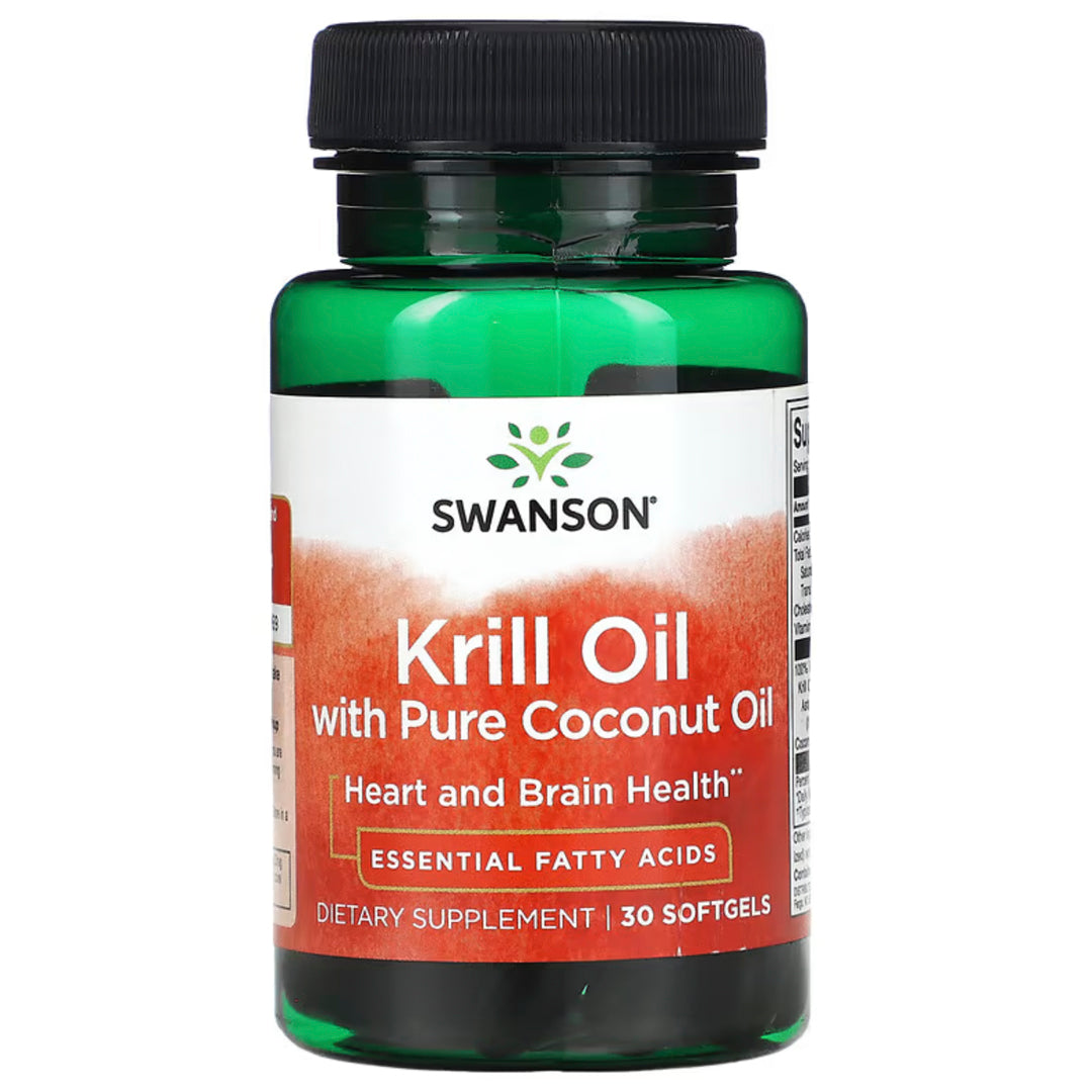 Krill Oil Con Aceite De Coco (30 Softgel) Swanson-krill oil-One Nutrition-Swanson
