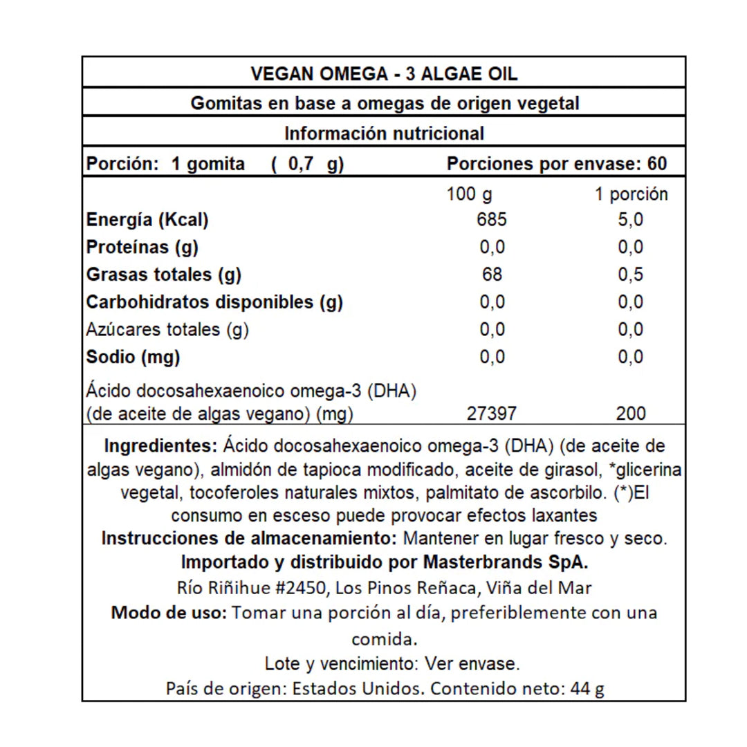 Omega 3 VEGANO Con DHA (60 Softgel) Nature´S Truth-Vitaminas,salud-One Nutrition-Nature´S Truth