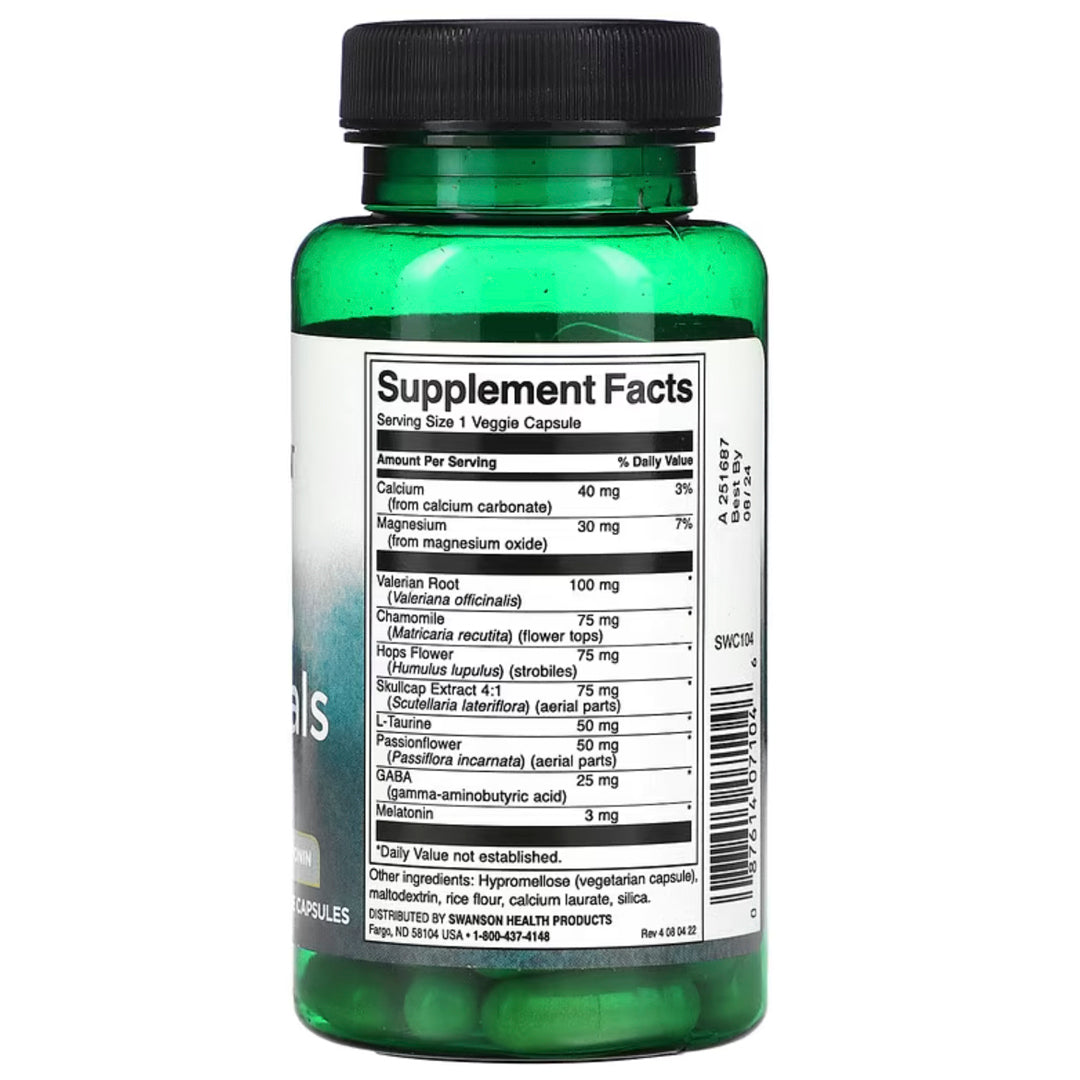 Sleep Essentials (60 cap) Swanson-Vitaminas,salud-One Nutrition-Swanson