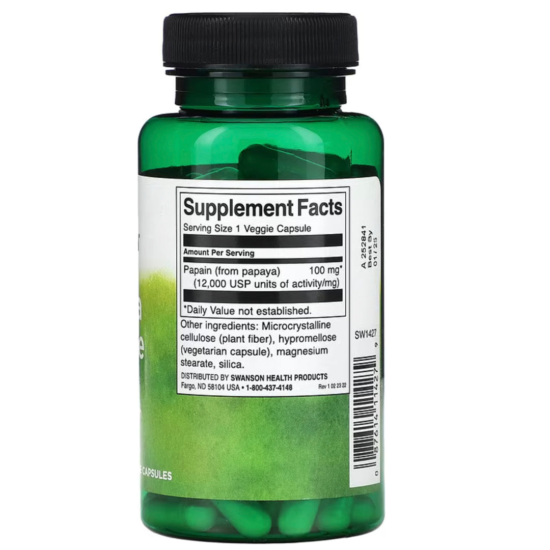 Papaya Enzime 100 Mg (90 cap vegetales) Swanson-Vitaminas,salud-One Nutrition-Swanson