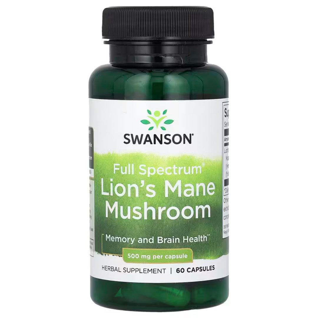 Lion`s Mane Mushroom (500 Mg) Swanson-Vitaminas,salud-One Nutrition-Swanson