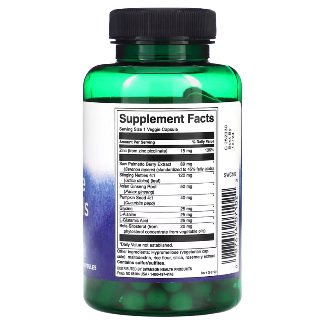 Prostate Essentials (90 cap veganas) Swanson-Vitaminas,salud-One Nutrition-Swanson