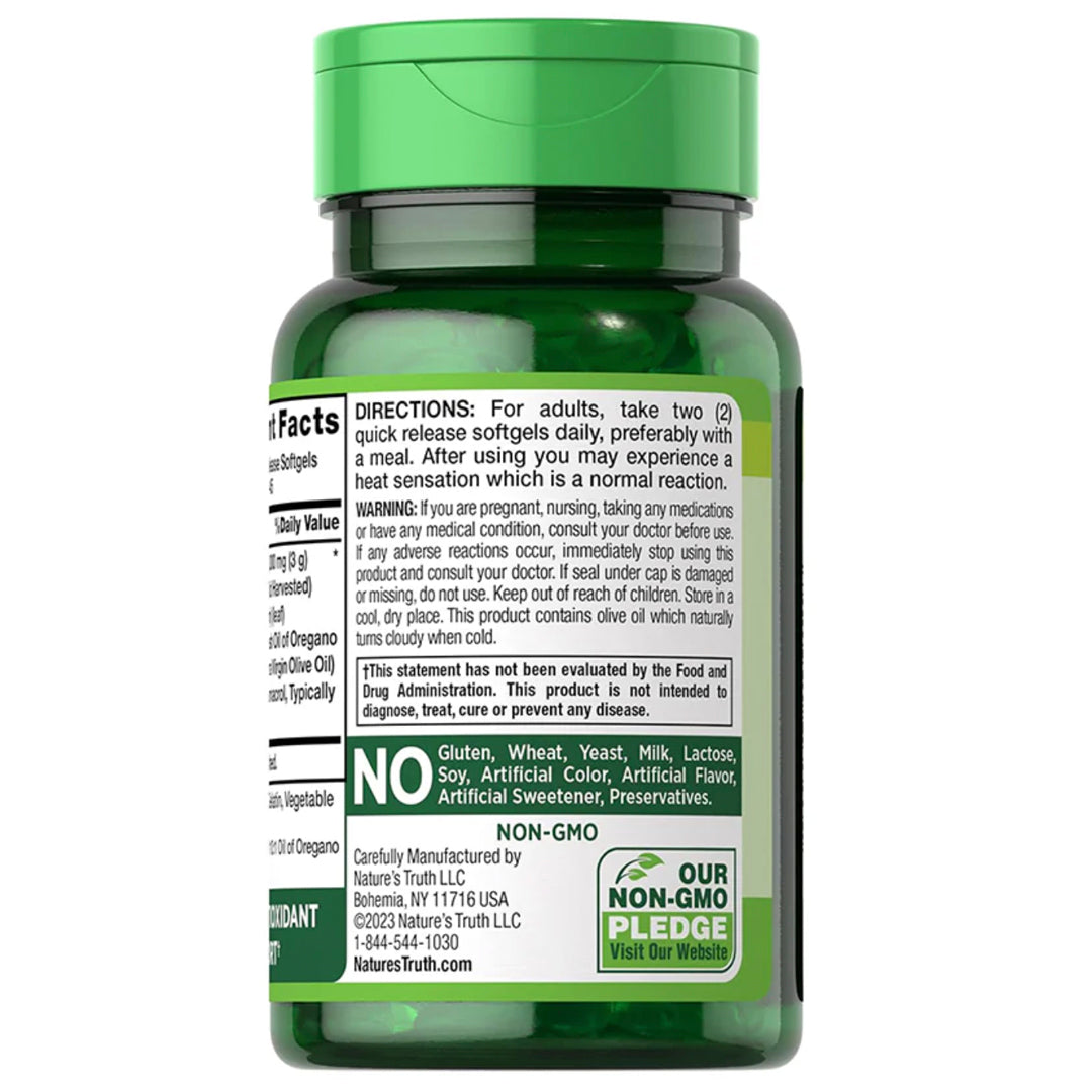 OREGANO OIL (3000 MG) Nature´s Truth-Vitaminas,salud-One Nutrition-Nature´s Truth