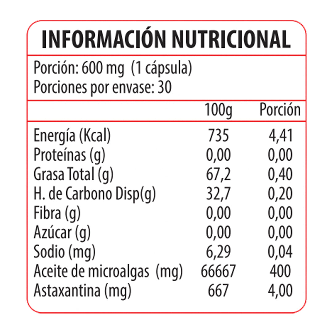 Astaxantina (4 mg) 30 Cápsulas NewScience