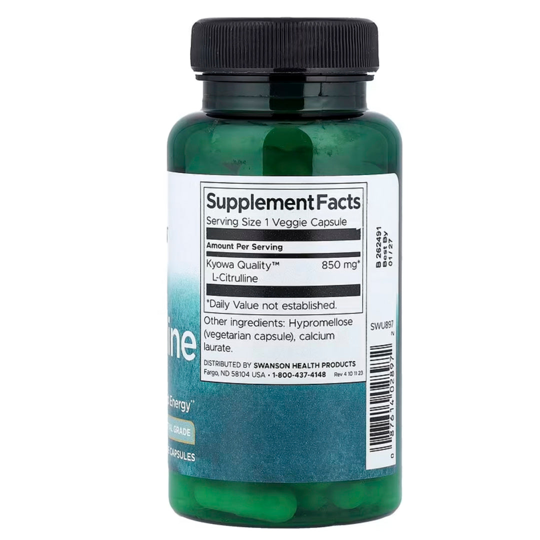Citrulina Malate (850 Mg) 60 Capsulas Swanson
