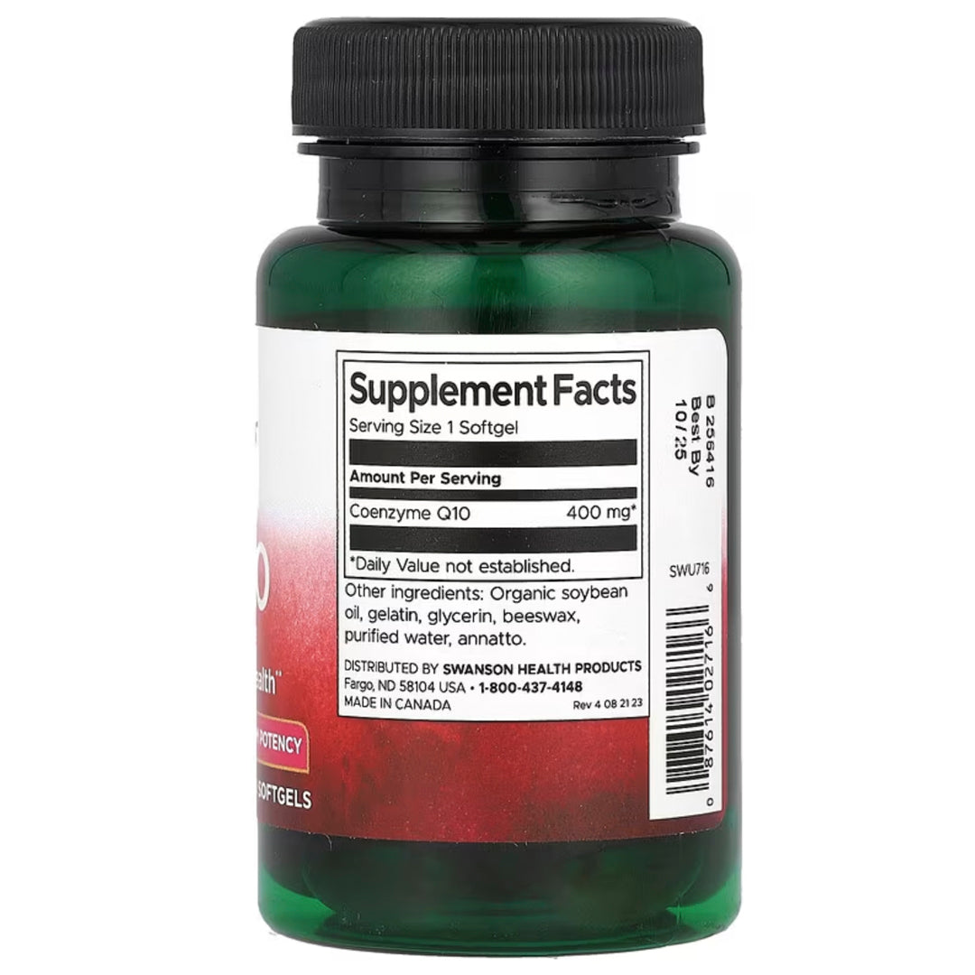 Coenzima Q10 (400 mg)30 Capsulas Swanson