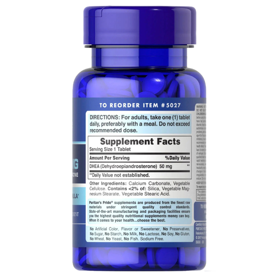 DHEA 50 MG (100 TABLETAS) PURITAN`S PRIDE