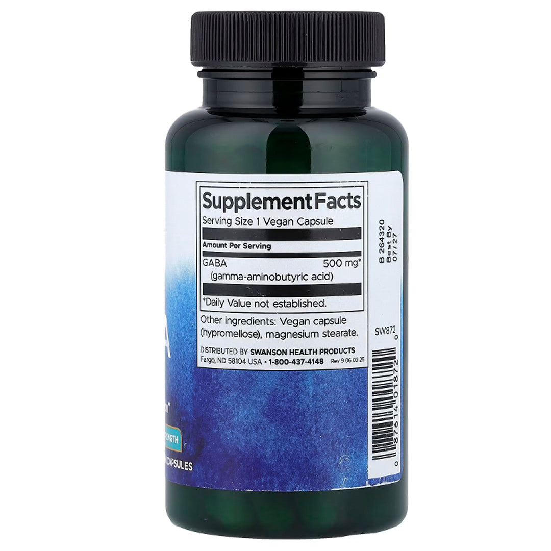 Gaba 500 Mg (100 Cápsulas) Swanson