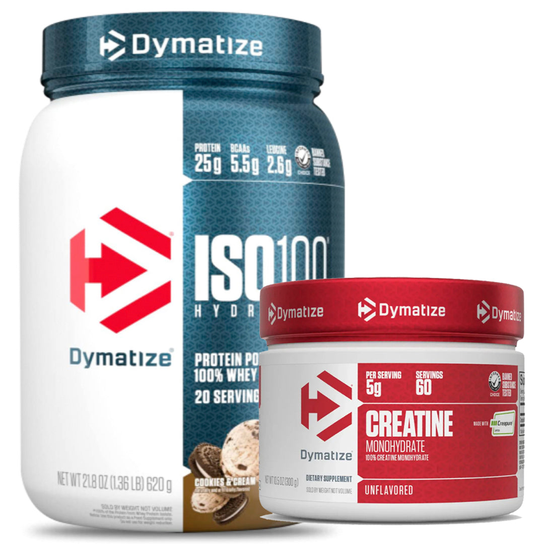 ISO 100 1.4 LB DYMATIZE + CREATINA CREAPURE 300 GR DYMATIZE
