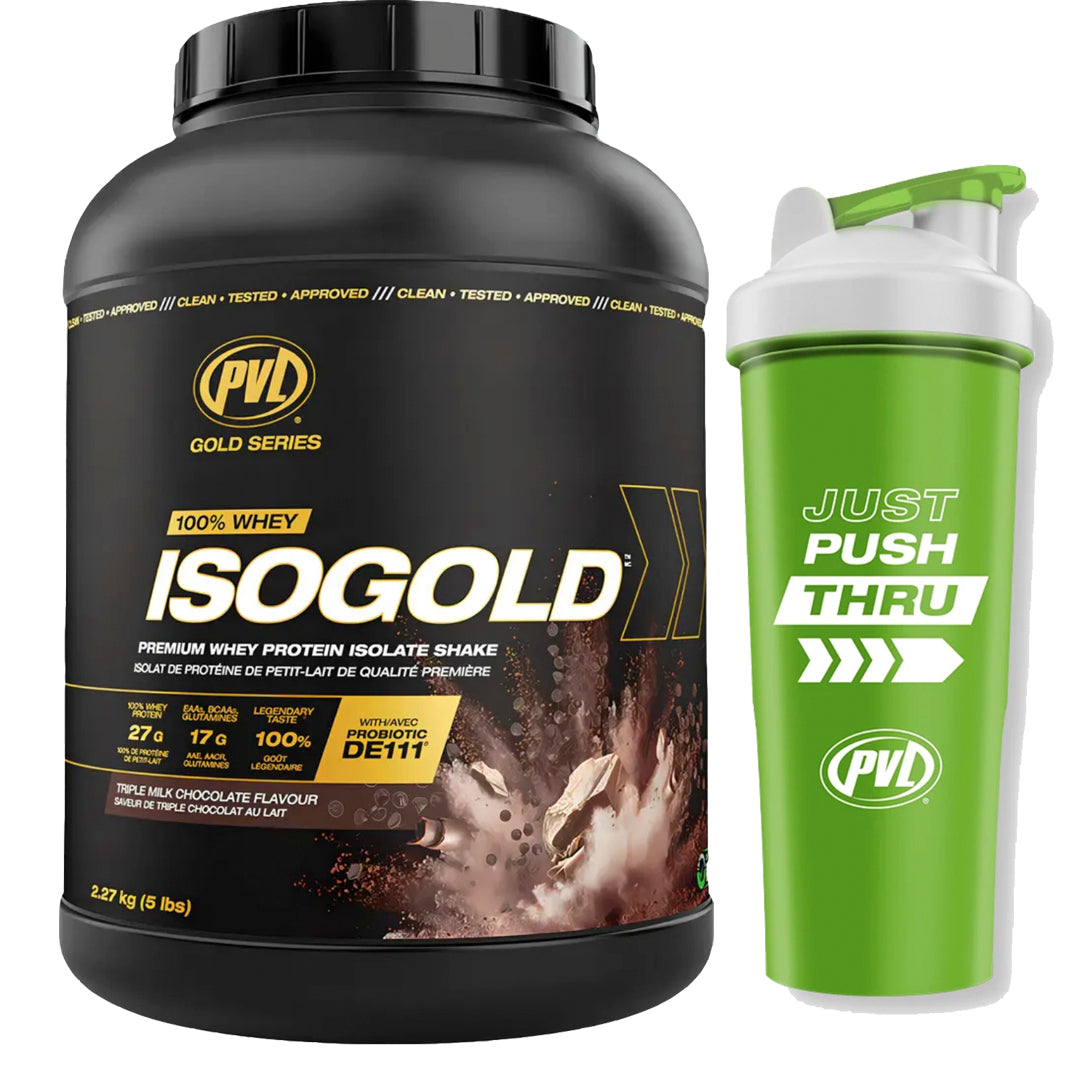 ISO GOLD PVL (5 LB) PROTEINA ISOLATE + SHAKER