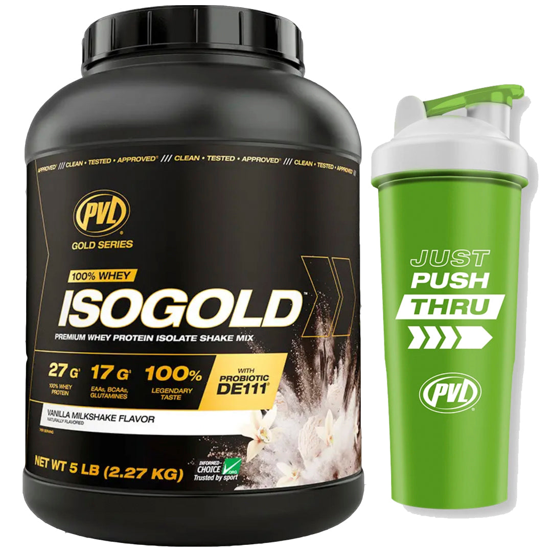 ISO GOLD PVL (5 LB) PROTEINA ISOLATE + SHAKER