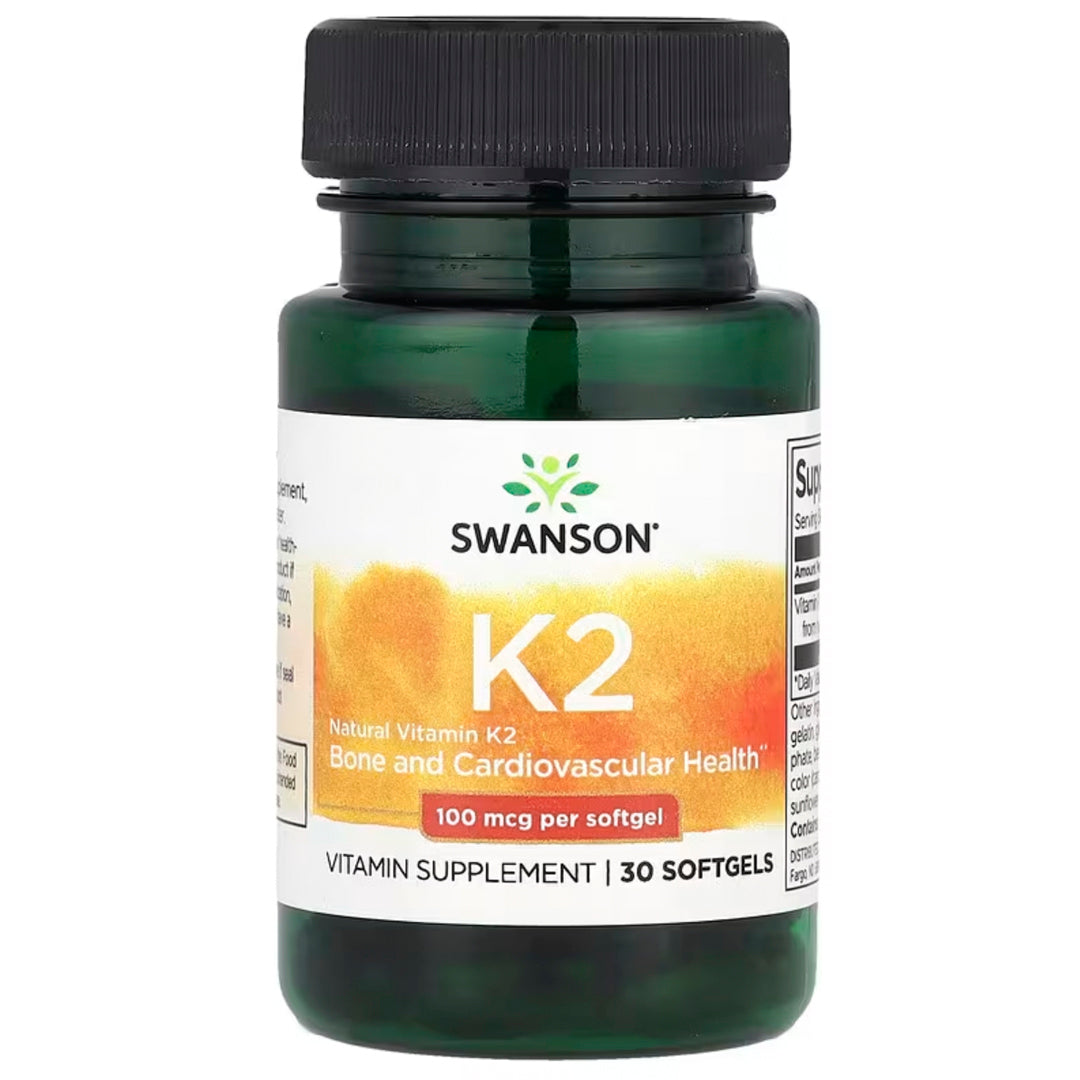 Vitamina K2 natural (100 mcg) 30 cápsulas blandas Swanson