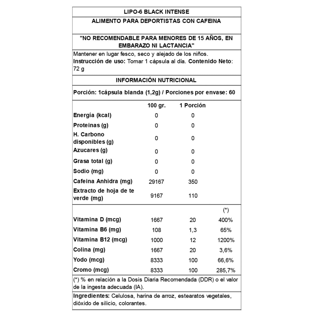 Lipo 6 Black Intense (60 cap) Nutrex-Quemadores-dieta-One Nutrition-Nutrex