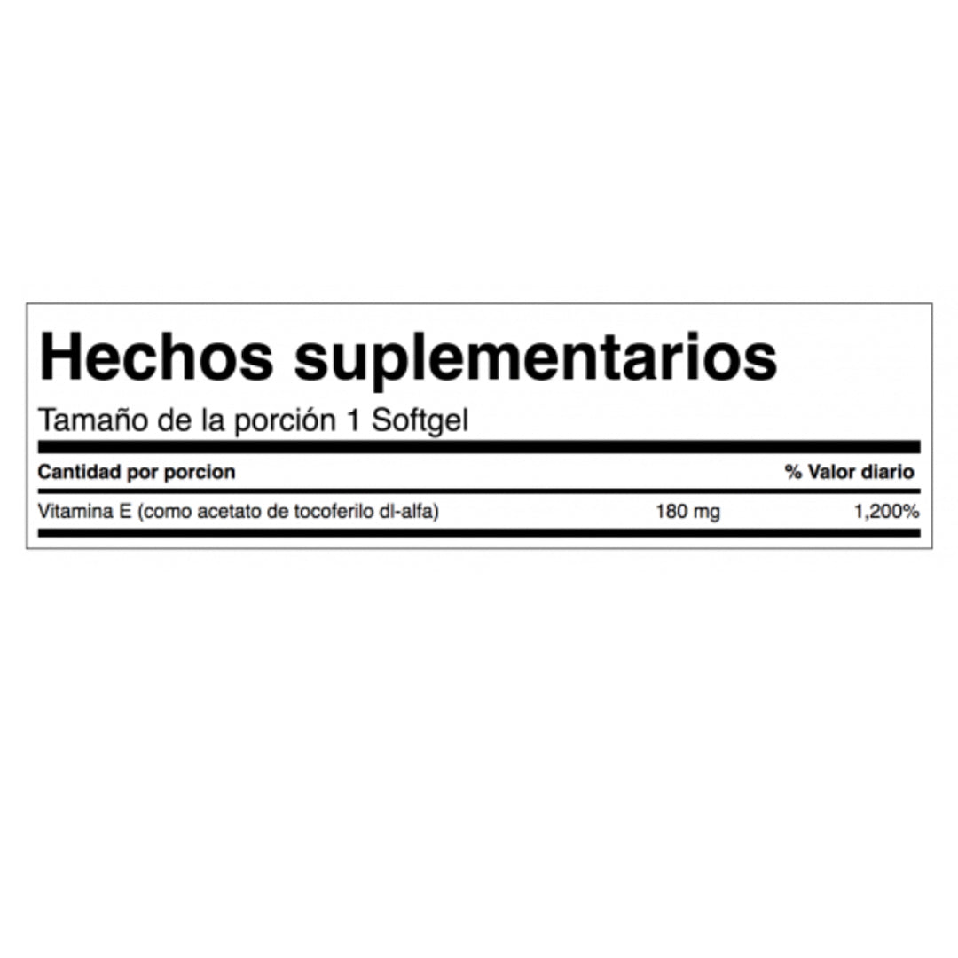 Vitamina E (400 UI) 180 mg Swanson-Vitaminas,salud-One Nutrition-Swanson