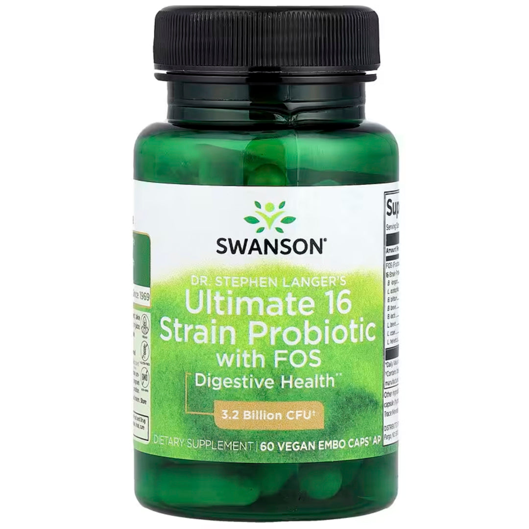 Ultimate 16 strain probiotic with Fos (60 Cápsulas veganas) Swanson