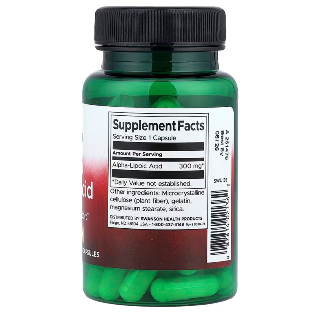 Ácido alfa lipoico (300 Mg) 60 cápsulas Swanson