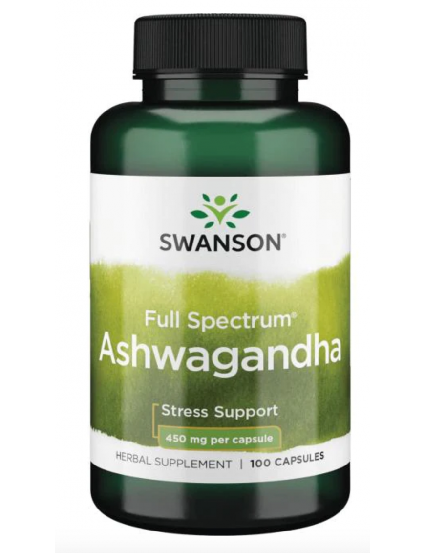 ASHWAGANDHA 450 MG (100 CAP) SWANSON--One Nutrition-Swanson