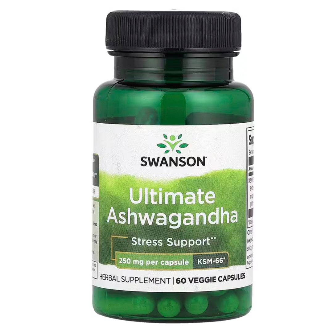 Ashwagandha KSM-66 (250 mg) 60 cápsulas vegetales Swanson--One Nutrition-SWANSON